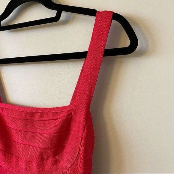 HERVE Leger “Valentine” Square Neck Bandage Dress - Picture 6 of 14